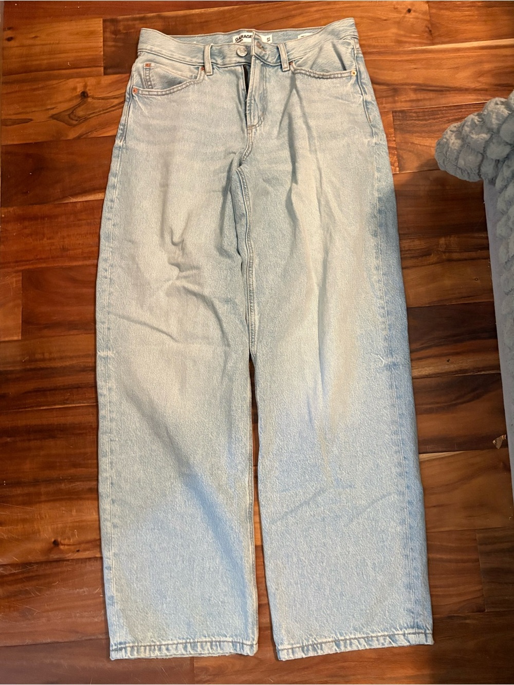 Garage Low Rise Baggy Jeans‎ Light Wash Wide Leg Denim Size 25 (1187)